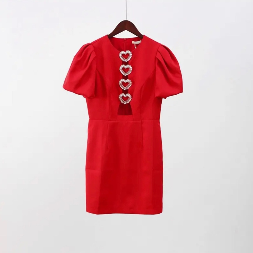 Red heart dress